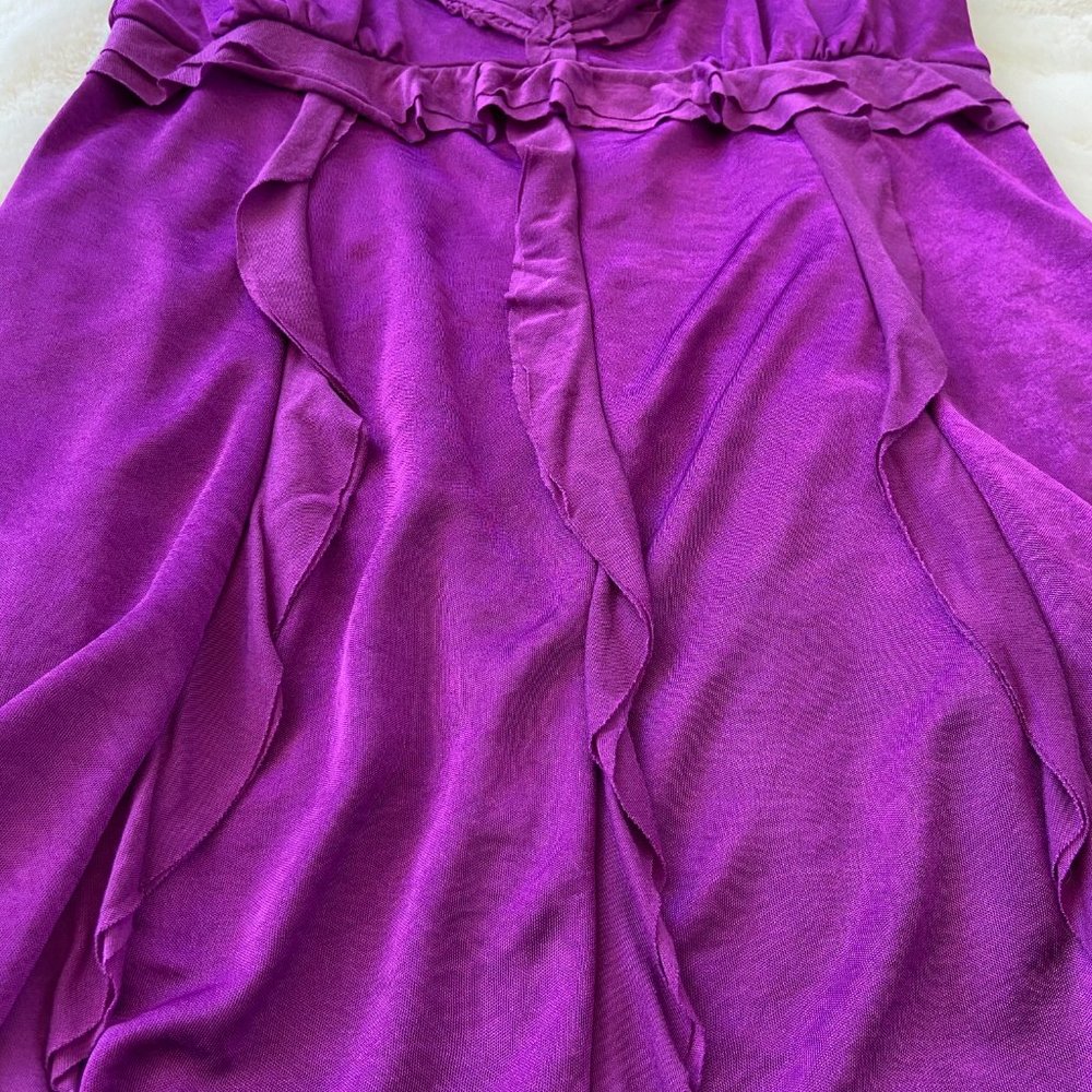Free People Purple Ruffle Tank Top - Picture 2 of 8